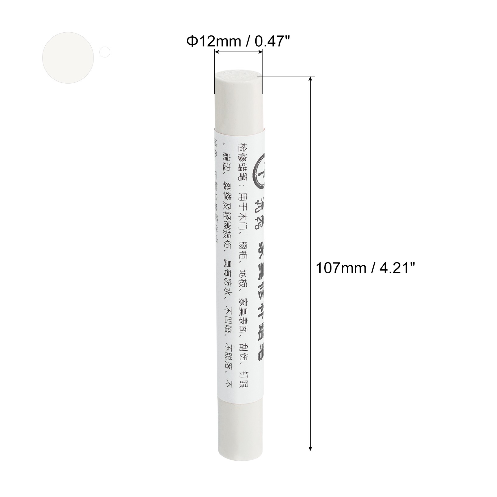 3Pcs Furniture Repair Crayons Wax Filler Stick White