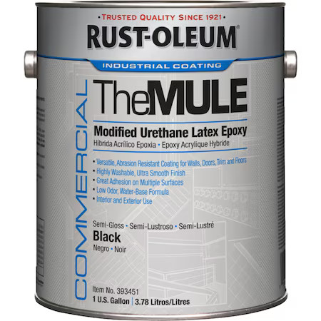 Rust-Oleum 393451 Epoxy Coating, Black, Semi-Gloss