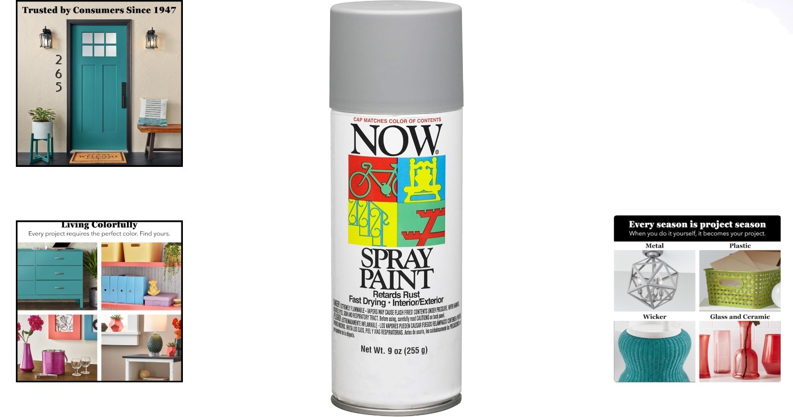 Versatile 9 oz NOW Gray Primer Spray Paint – Rust-Resistant and Easy Application