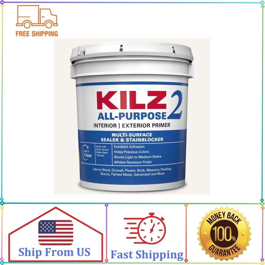 ALL PURPOSE 2 Gal. White InteriorExterior Multi-Surface Primer, Sealer,Stain Bl