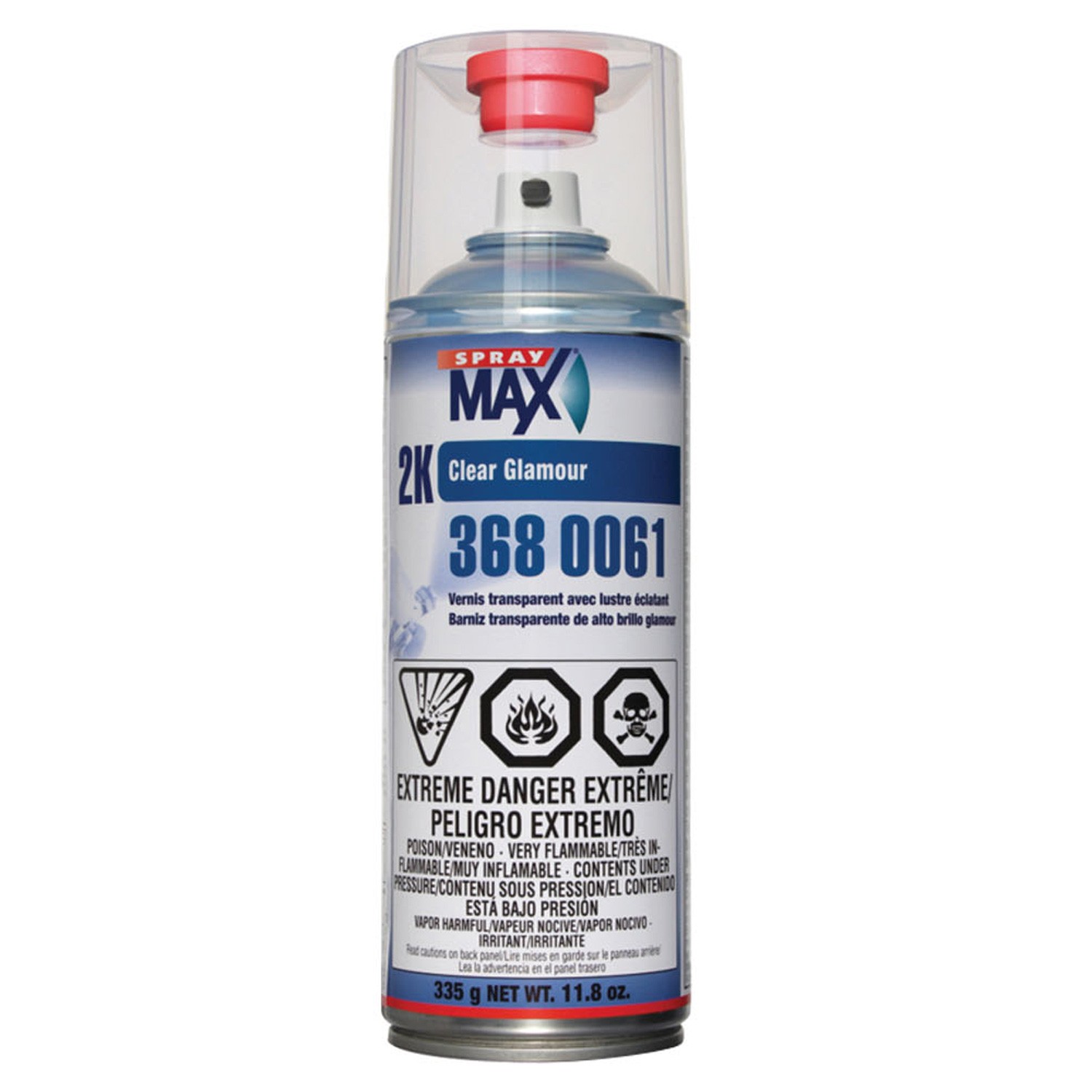 2K Glamour High Gloss Clear Coat 11.8 oz 3680061 SPRAYMAX 879910000178 Spray