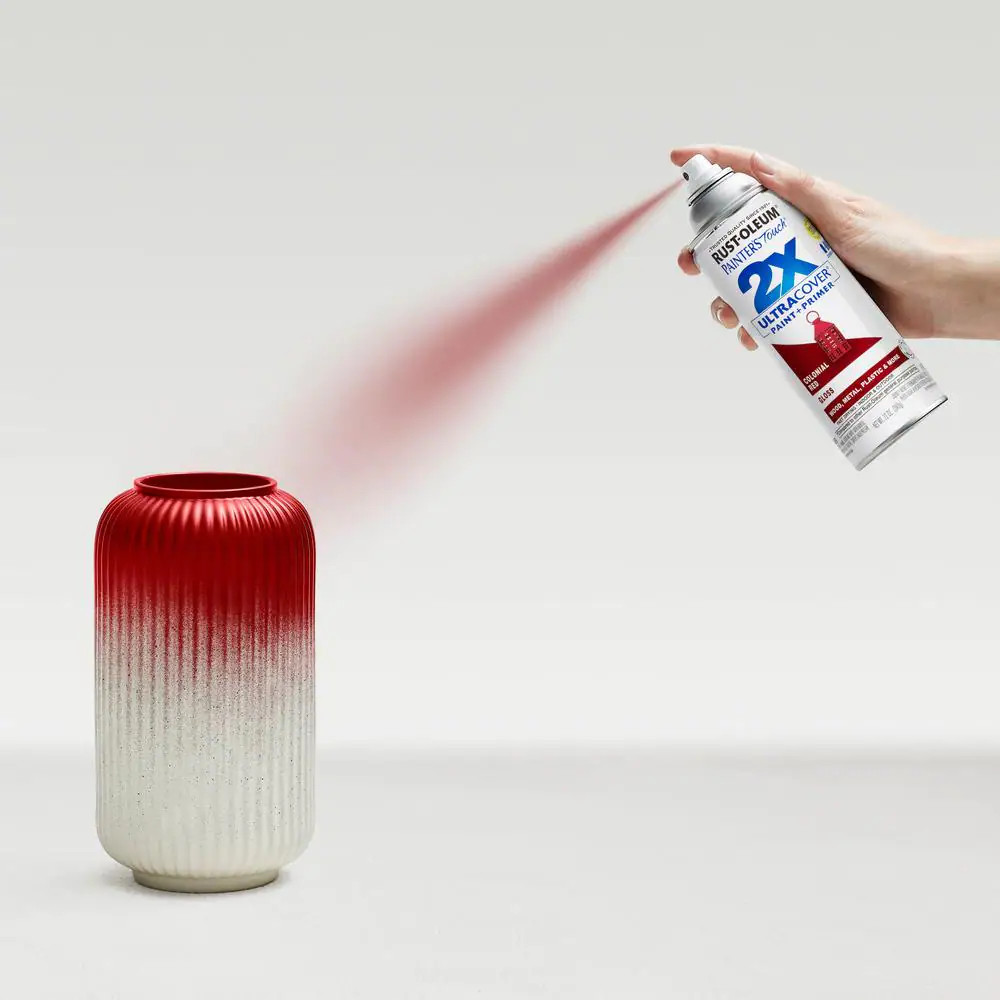 Gloss Red Spray Paint 12-Oz, Premium 2X Ultra-Cover for Metal, Plastic, Wood