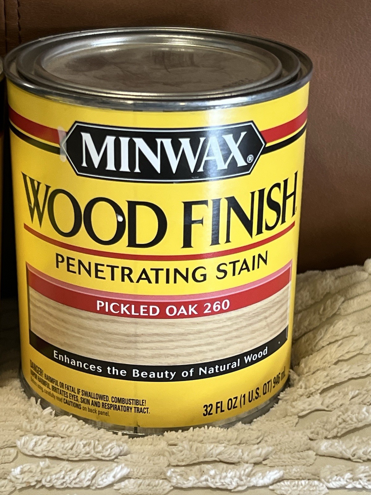 Minwax Pickled Oak 260 Wood Finish Oil-Based Wood Stain 1 Quart A