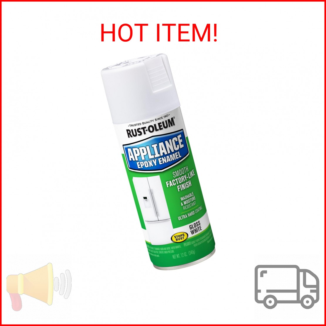 Rust-Oleum 7881830 Specialty Appliance Epoxy Spray Paint, 12 oz, White