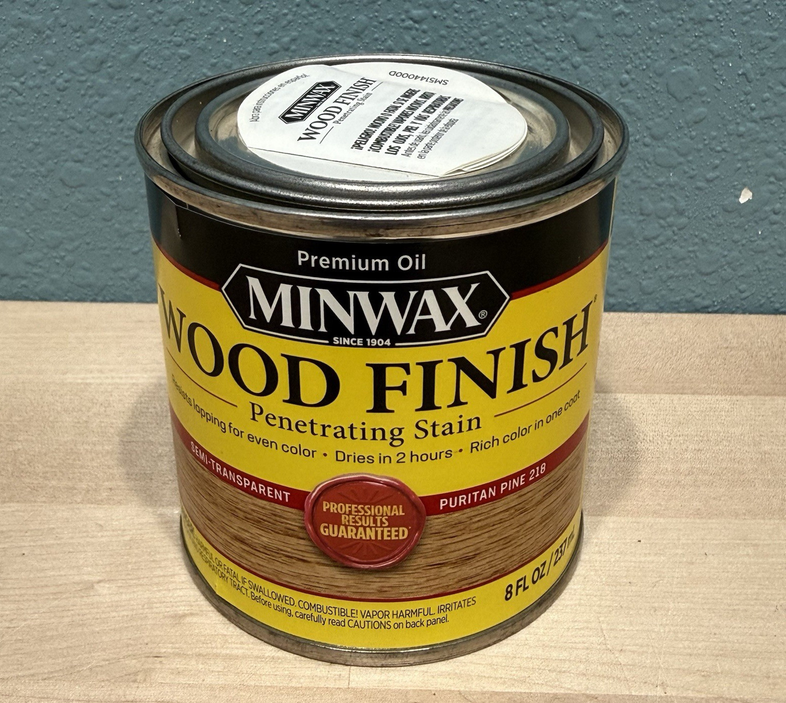 MINWAX 218 Puritan Pine Oil Based Wood Stain 1/2 Pt Small Can 8 Oz. New