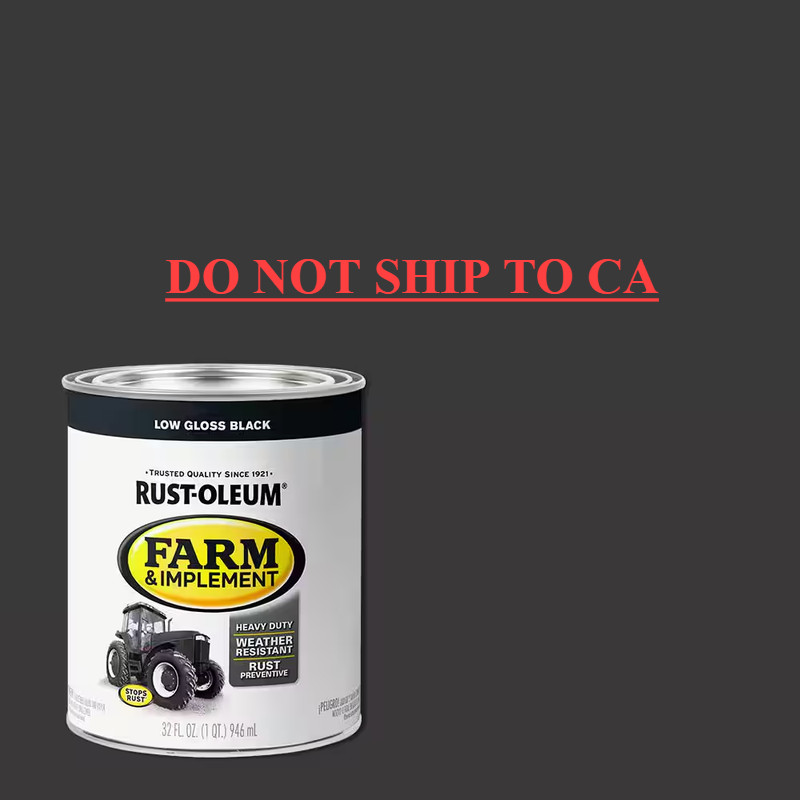 Rust-Oleum Black Enamel Paint 1 Qt 2 Pack Tractor Trailer Metal Wood Durable