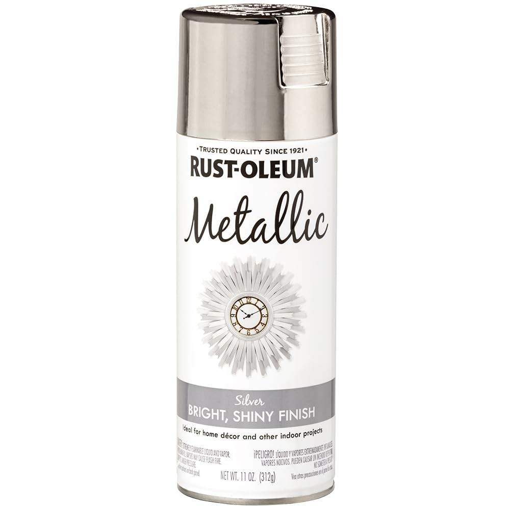 Rust Oleum Specialty Metallic Spray Paint Silver 12 Ounce for Home Decor