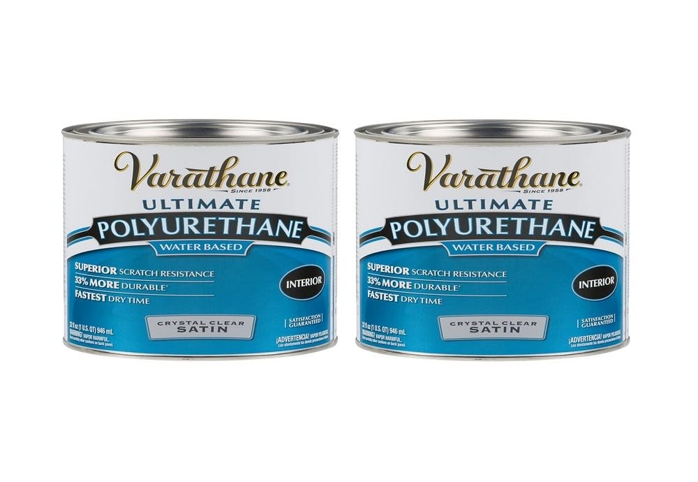 Varathane Ultimate Water Based Polyurethane Satin Varnish Pack Of 2 Quart