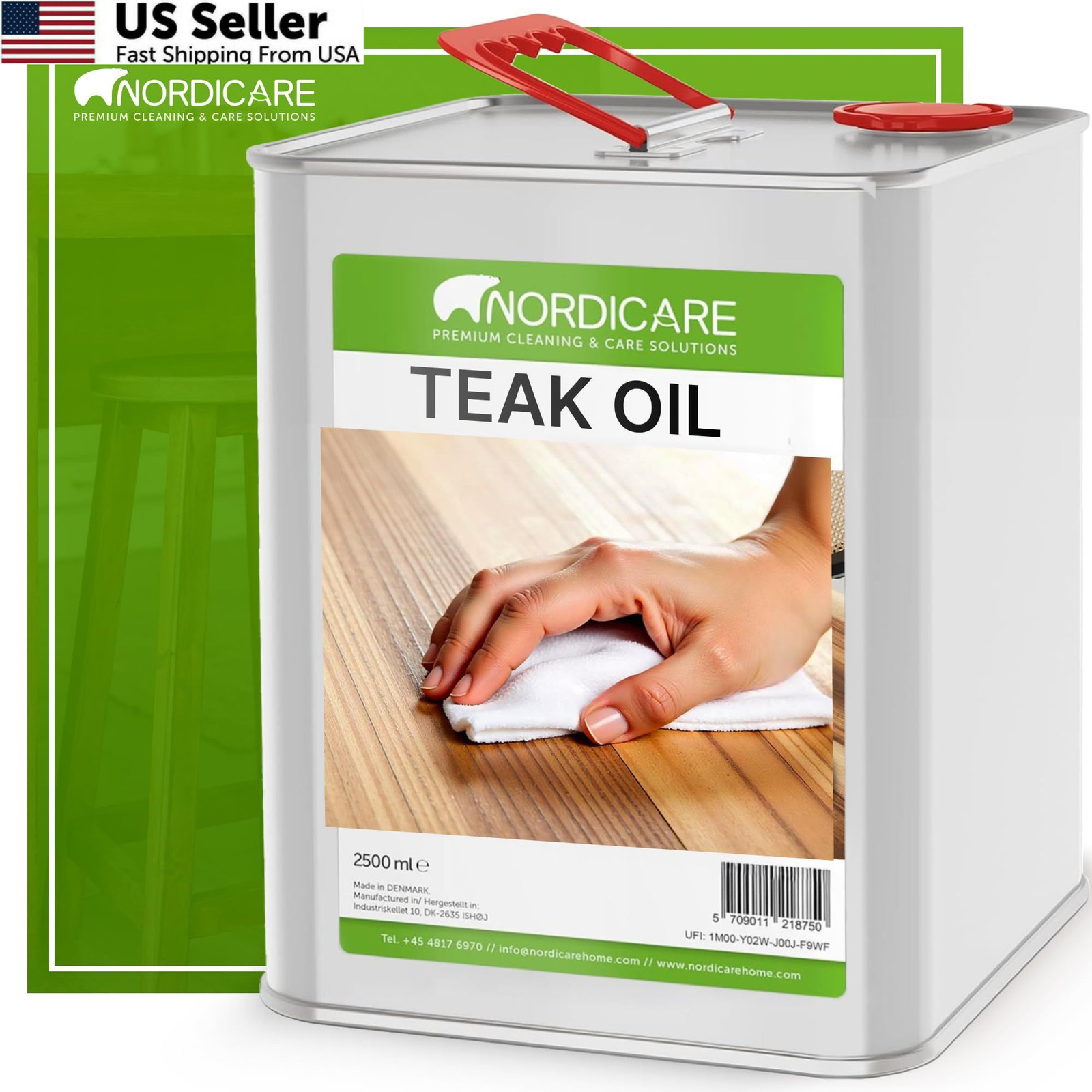Nordicare Teak Oil (84 oz) – Wood for The Entire Indoor Area 84 oz, 94 oz