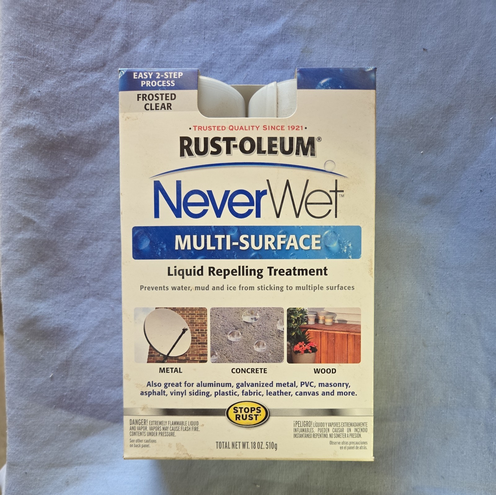 Never Wet Rust-Oleum Multi-Surface Liquid Repelling Treatment Kit Frosted Clear
