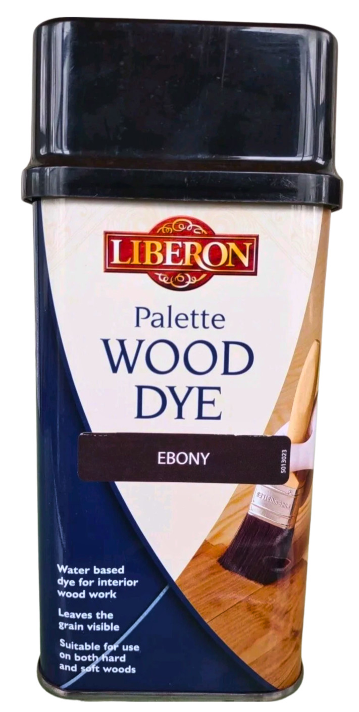 Liberon Palette Wood Dye Ebony 250ml Water-Based for Wood Floors Furniture