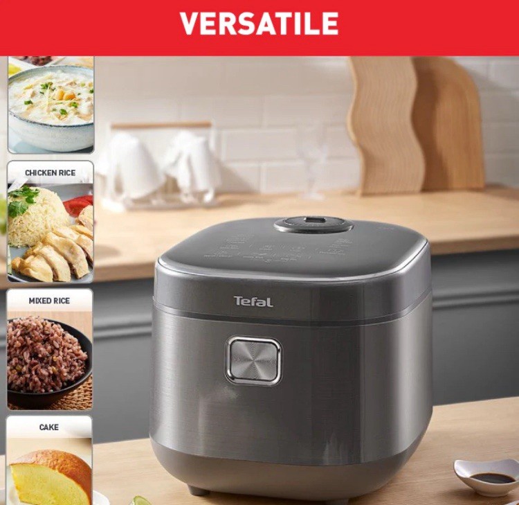 TEFAL Induction Rice Master & Slow Cooker, RK818A AI Rice Technology 1.8L/10 Cup