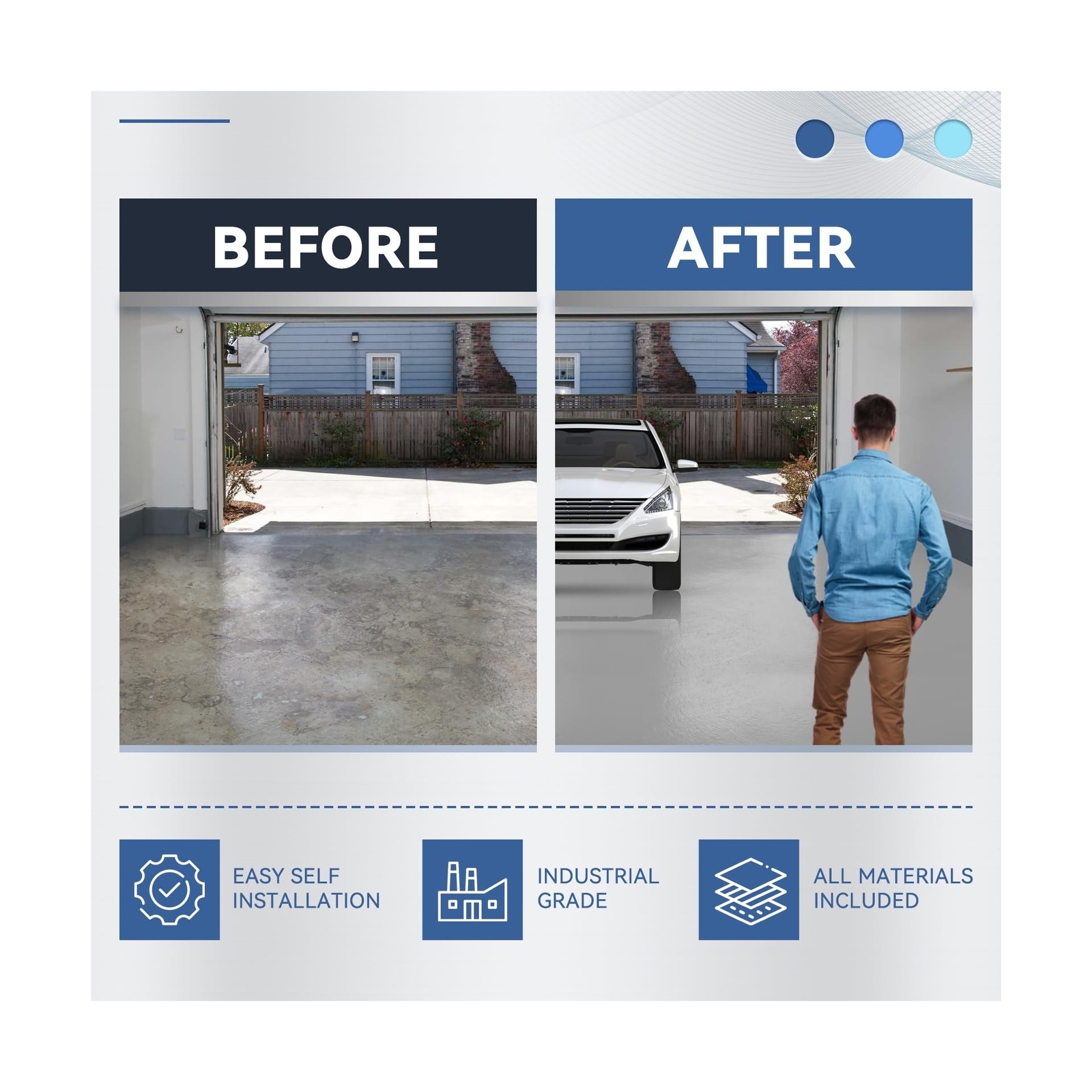 DWIL Garage Floor Epoxy Kit, Water-based Garage Floor Paint, High Gloss Epoxy…