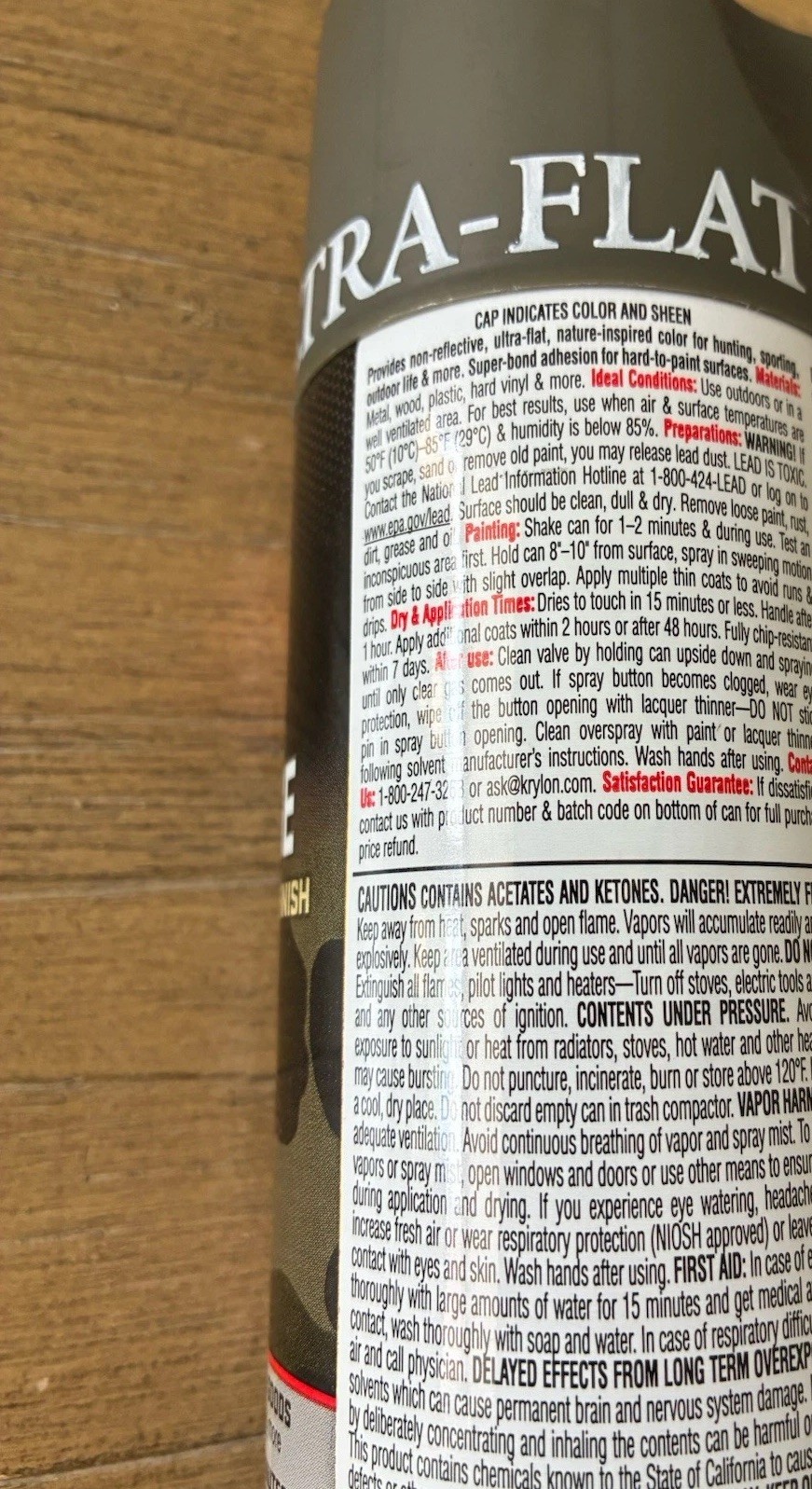 KRYLON 4293 OLIVE Camouflage Non-Reflective Camo Ultra-Flat Spray Paint NEW