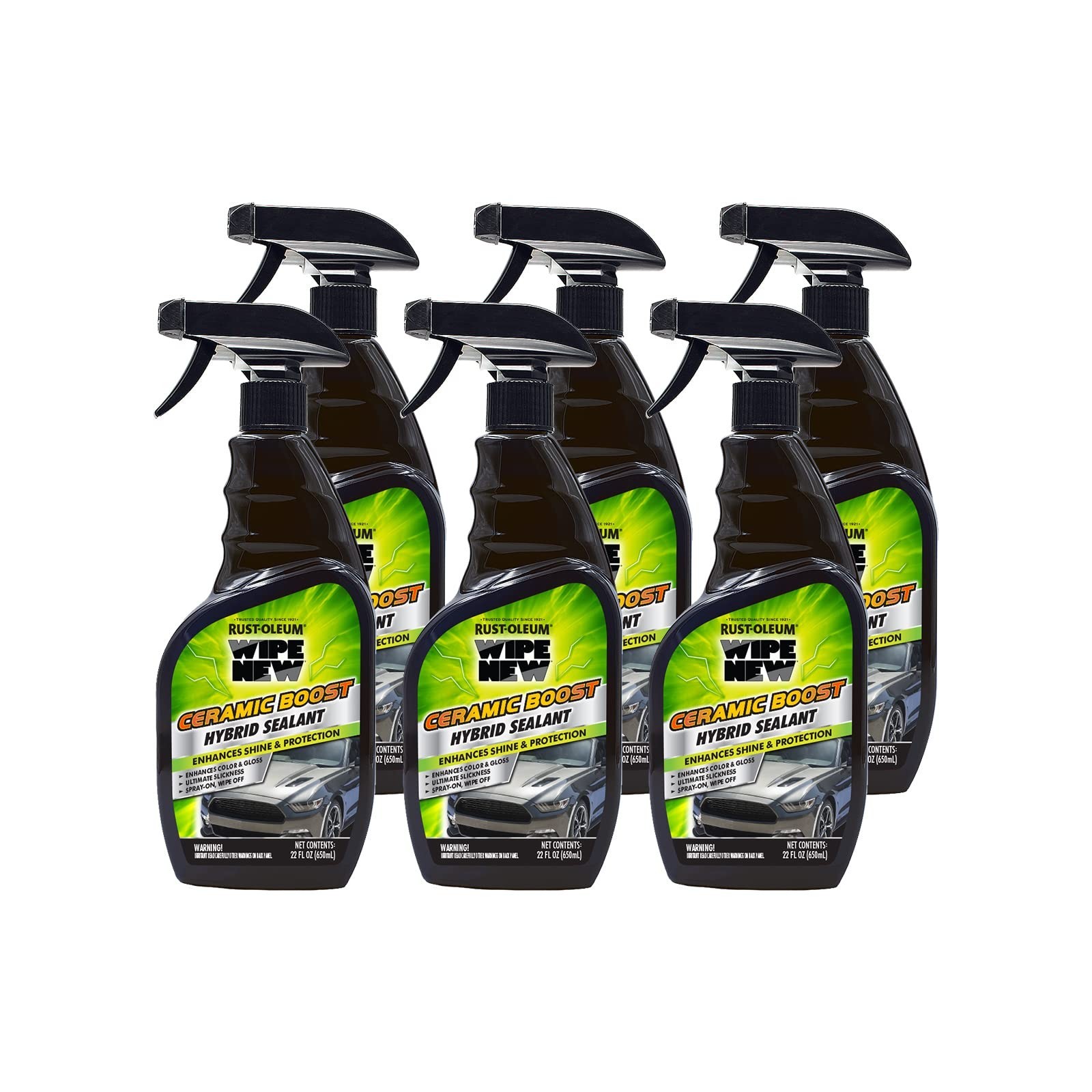 Wipe New Rust-Oleum 381404-6PK Ceramic Boost Hybrid Sealant, 22 oz, 6 Pack