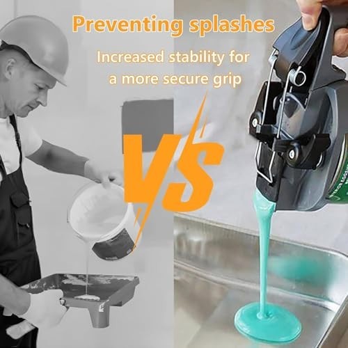 2 PCS Paint Mixing Lid Kit – 4L/1 Gallon Mixer, Drip-Free Spout, Hand Crank, Uni