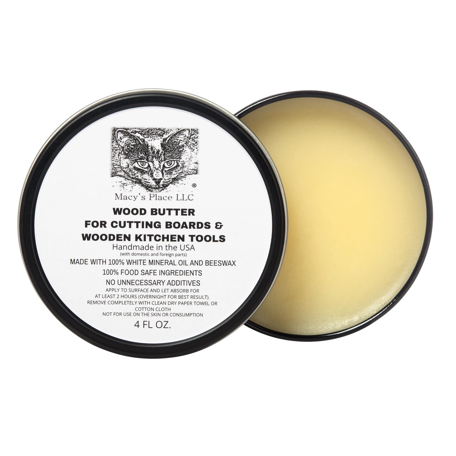 Wood Butter 4 fl oz Cutting Board Wax 1 Count (Pack of 1), Natural Tone