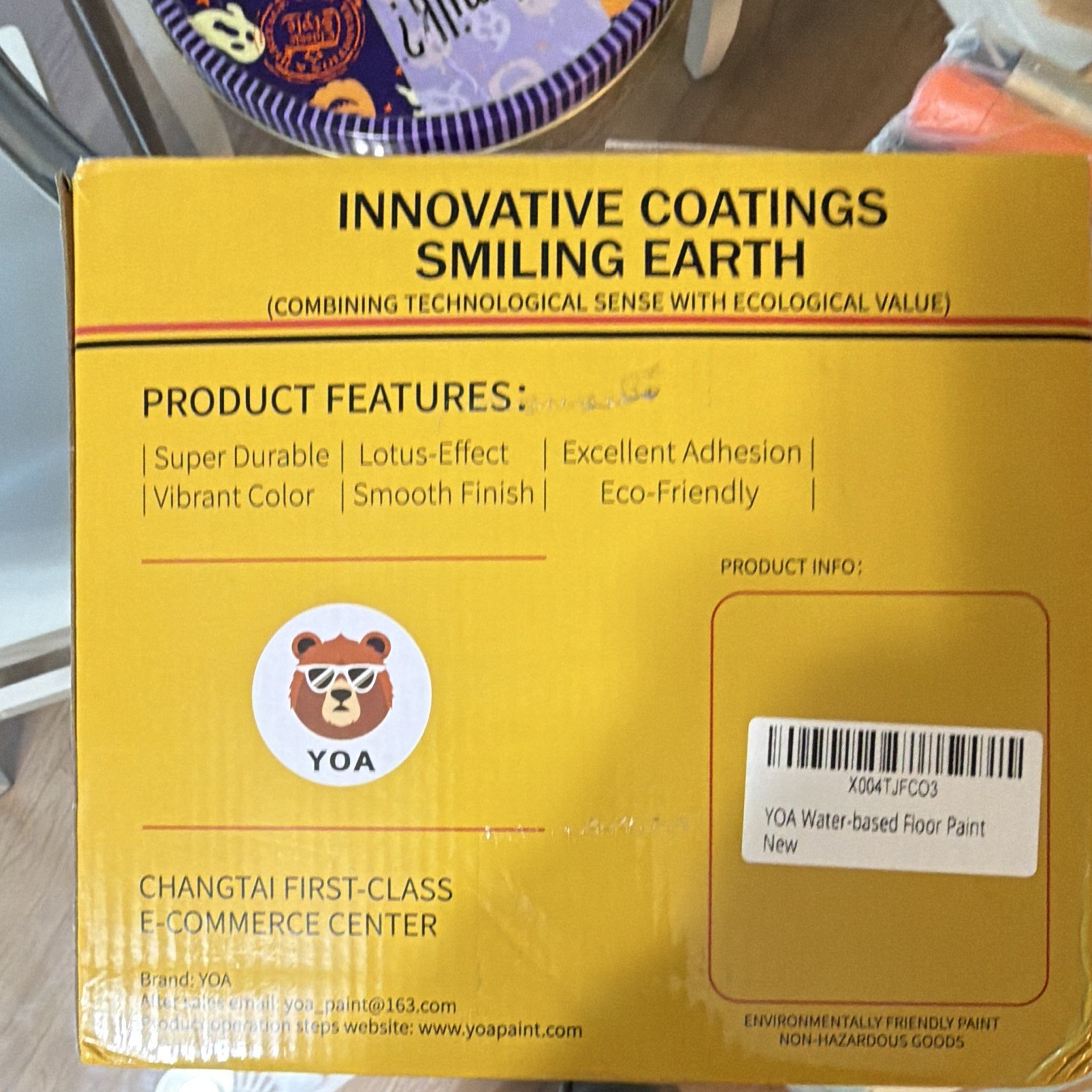 YOA Water-Based Floor Paint Smooth Finish Style, MPN X004TJFC03