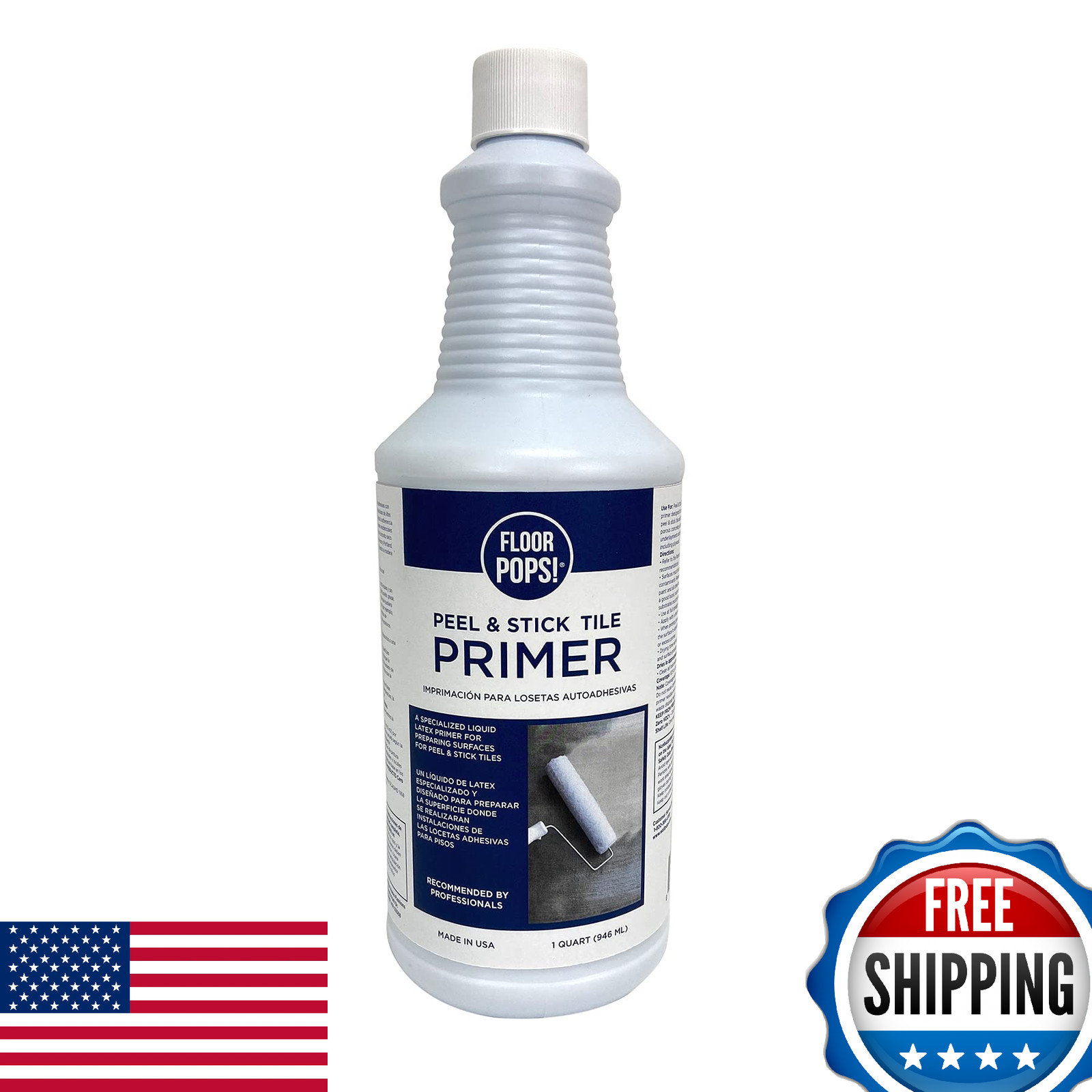 FloorPops FPP4182W Peel & Stick Tile Primer White & Off-White Walls Floors