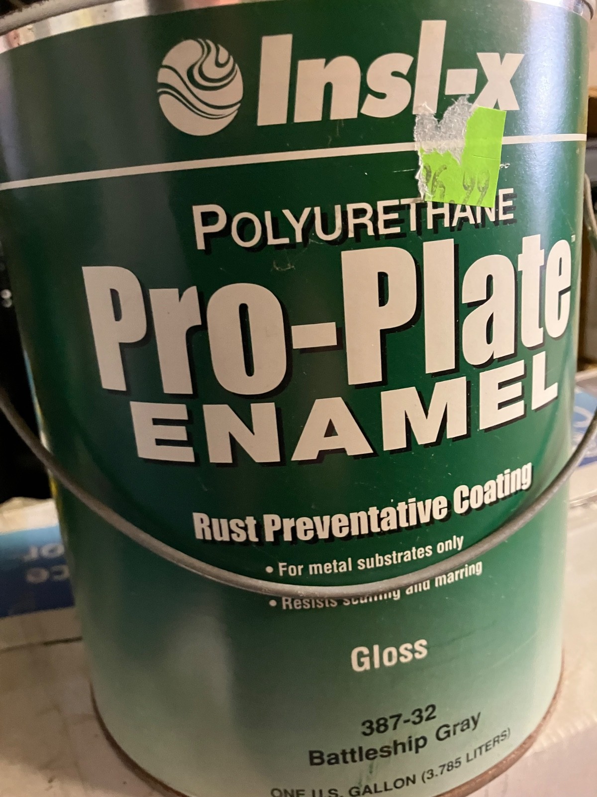 Insl-X PRO- Plate Enamel 387-32 Gallon Battleship Gray Gray Gloss Rust Prevent