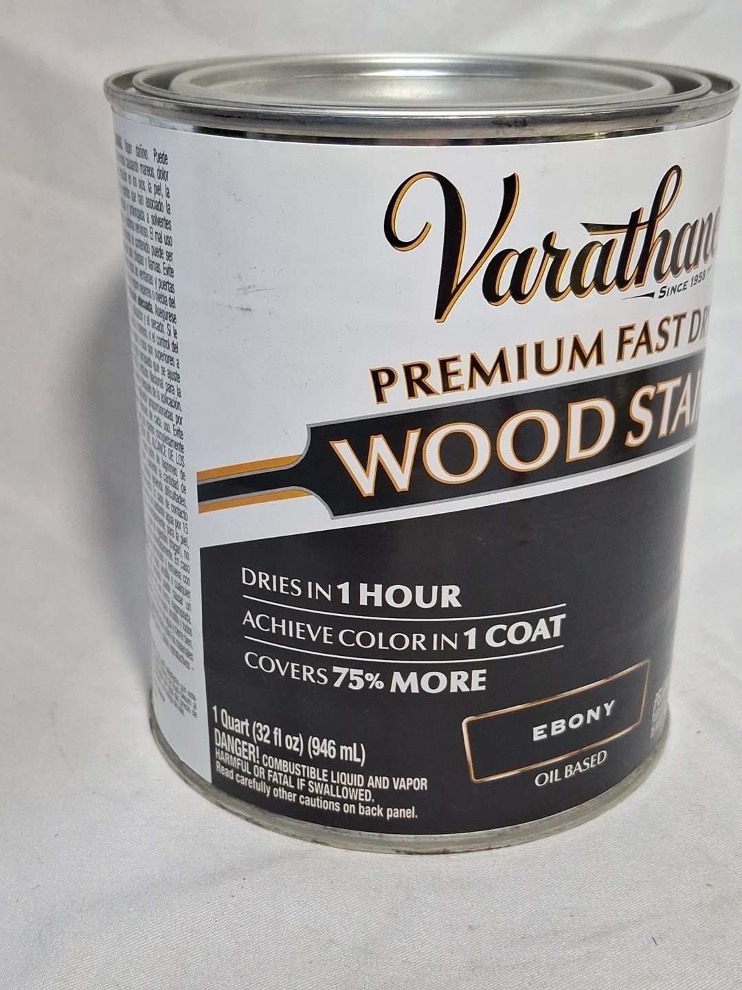 Varathane 1 Quart ” EBONY” Fast Dry Oil Based Wood Stain for Interior Projects