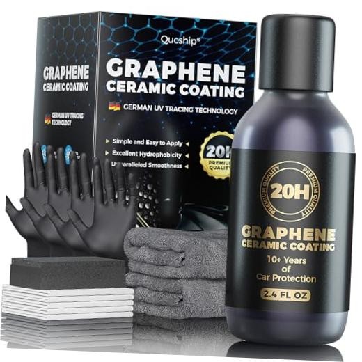 20H Nano Graphene Ceramic Coating for Cars, UV Tracing, 2.4 Fl Oz (Pack of 1)