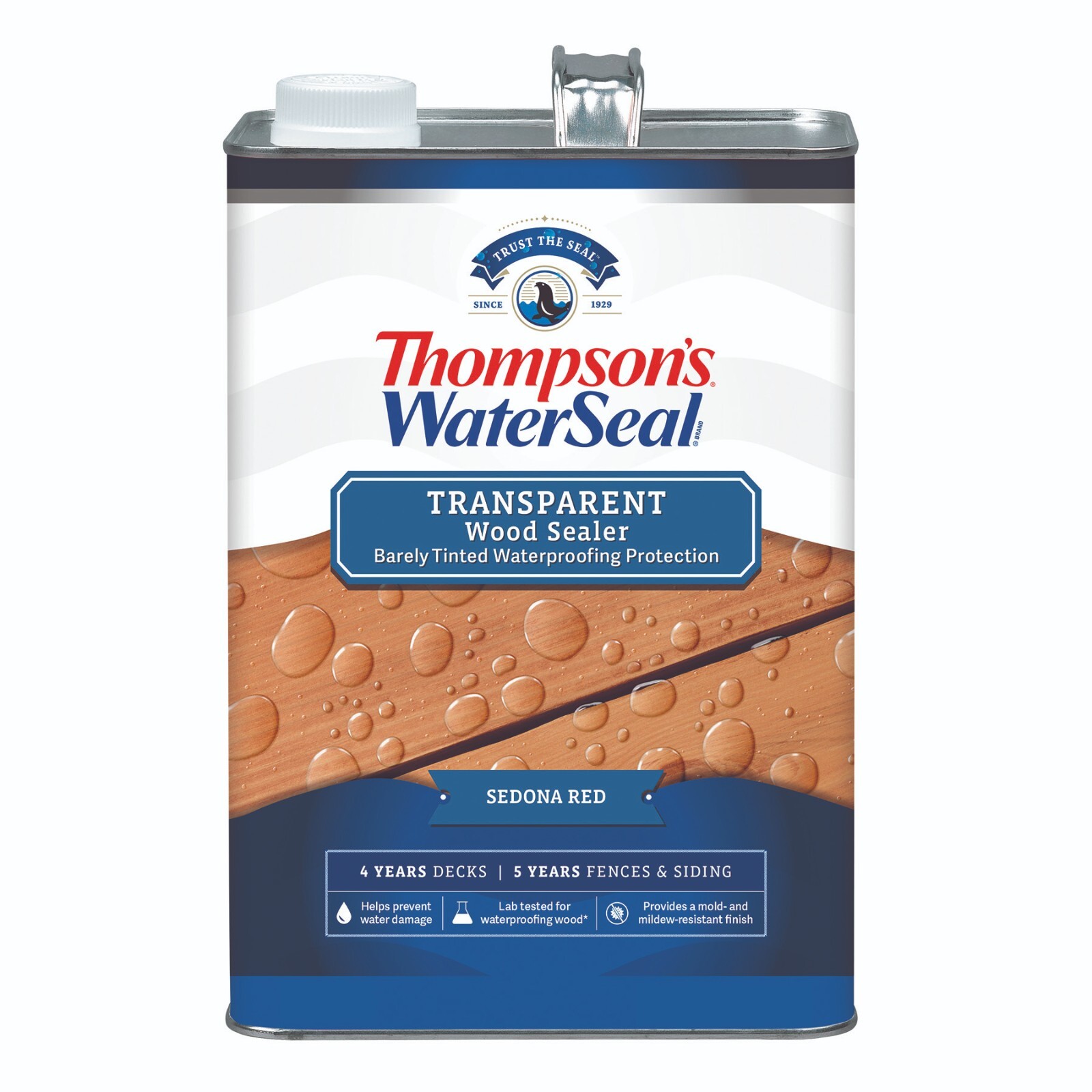 Thompsons Waterseal Transparent Wood Sealer Sedona Red gal