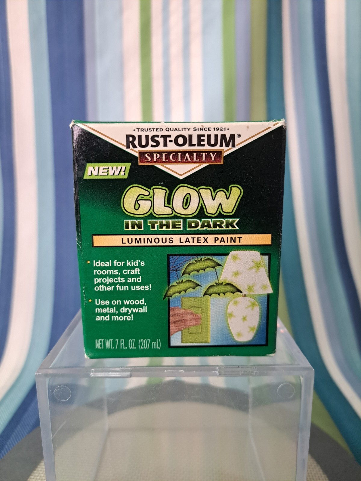NOS 2004 RUST-OLEUM SPECIALTY GLOW IN THE DARK LUMINOUS LATEX PAINT CAN BIN09