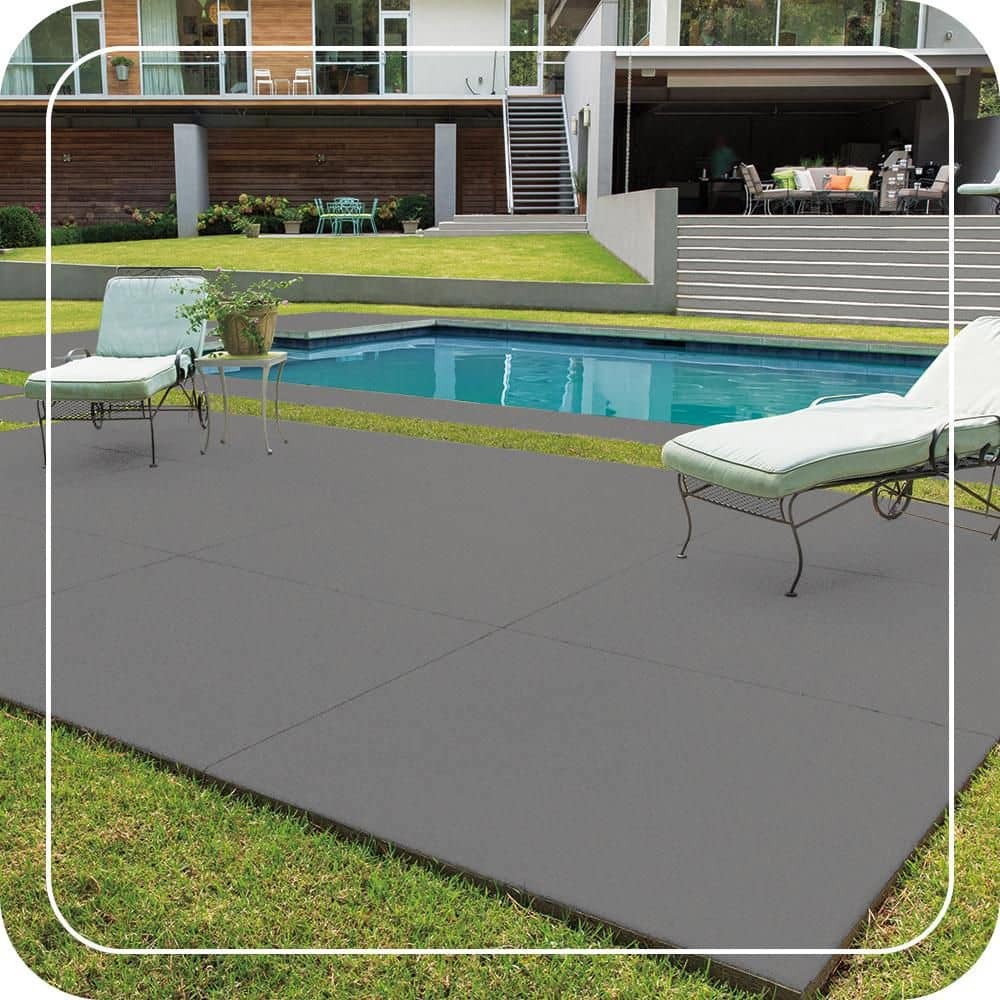 1 Gal. Gray Granite Grip Decorative Flat Interior/Exterior Concrete Floor Coatin