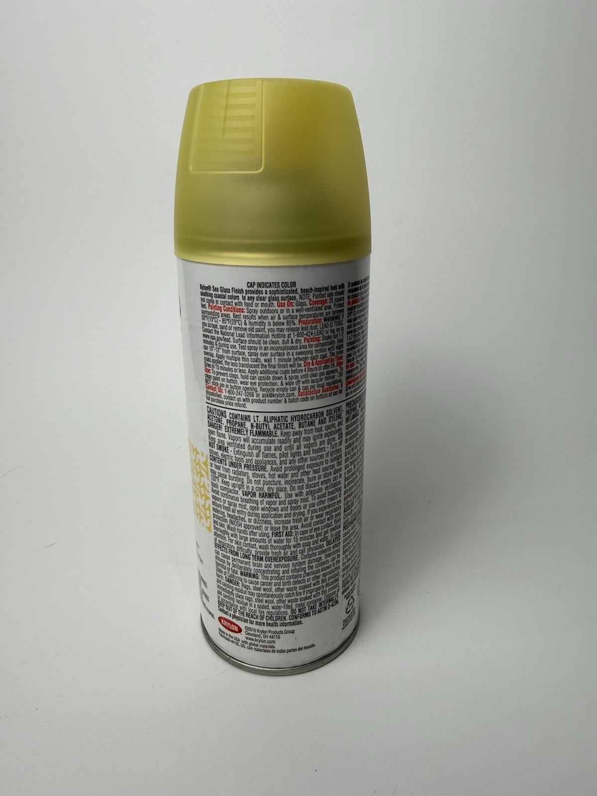 Krylon K09054000 Sea Glass Spray Paint, Lemon, 12 Ounce