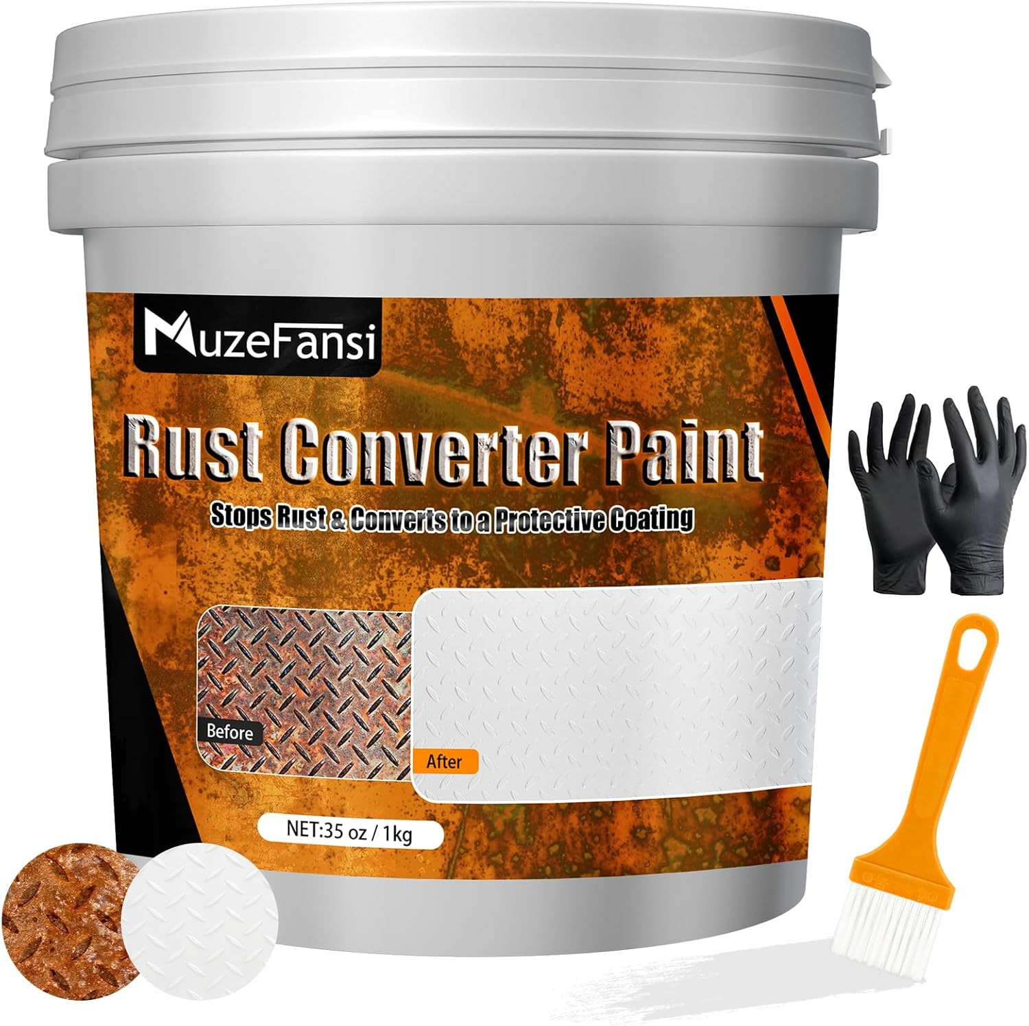 Rust Converter Paint White 35Oz – Rust Proof Paint, Rust Inhibitor, anti Rust Co