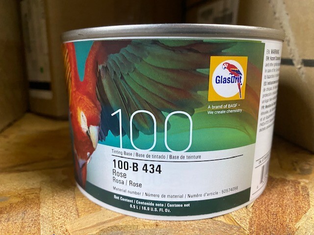 Glasurit Tinting Base 100-B-434, Rose, 0.5L / 16.9 oz EXP 10/15/2027