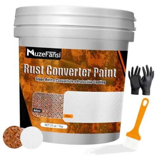 Rust Converter Paint 35oz – Rust Proof Paint, Rust Inhibitor, Anti Rust White