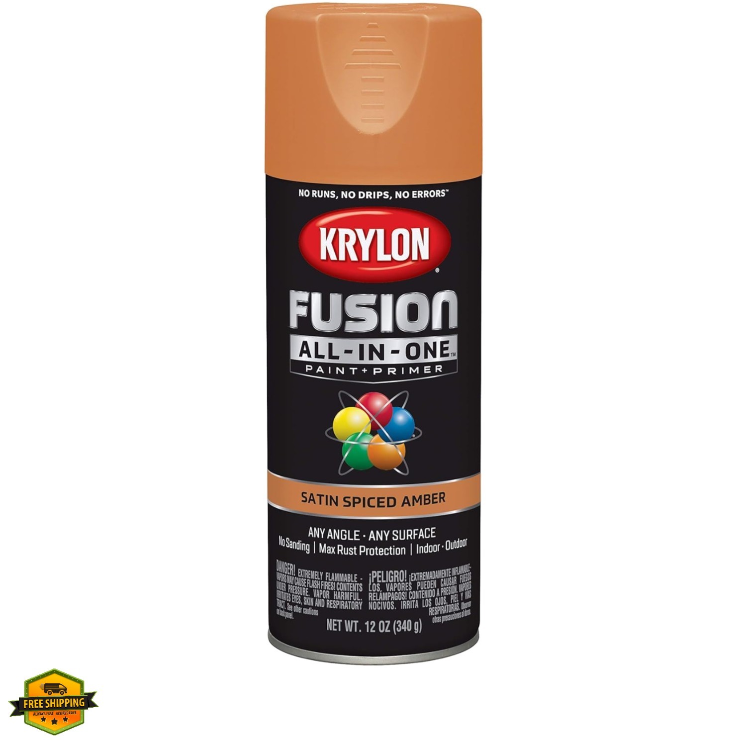 Fusion All-In-One Adhesive Spray Paint for Indoor/Outdoor Use, 12 oz, Spiced …