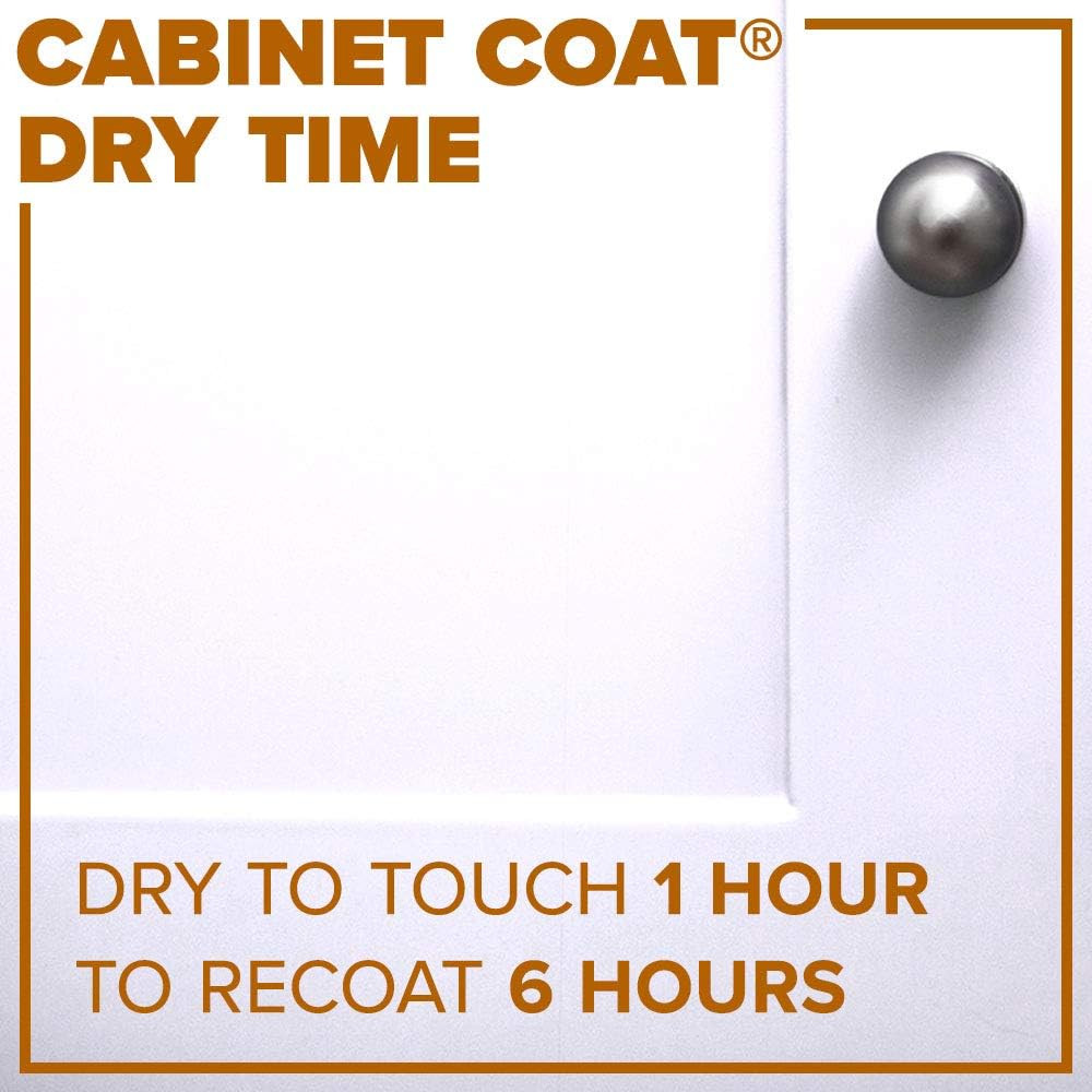 Cabinet Coat Enamel Paint – Satin White 1 Gallon (128 Fl Oz)