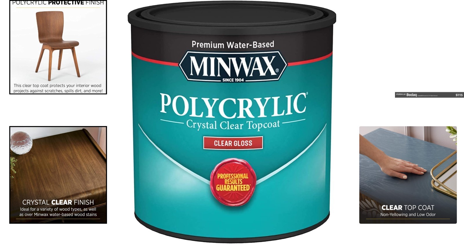 Fast Drying Water-Based Polycrylic Finish ½ Pint – Ideal for Wood Projects