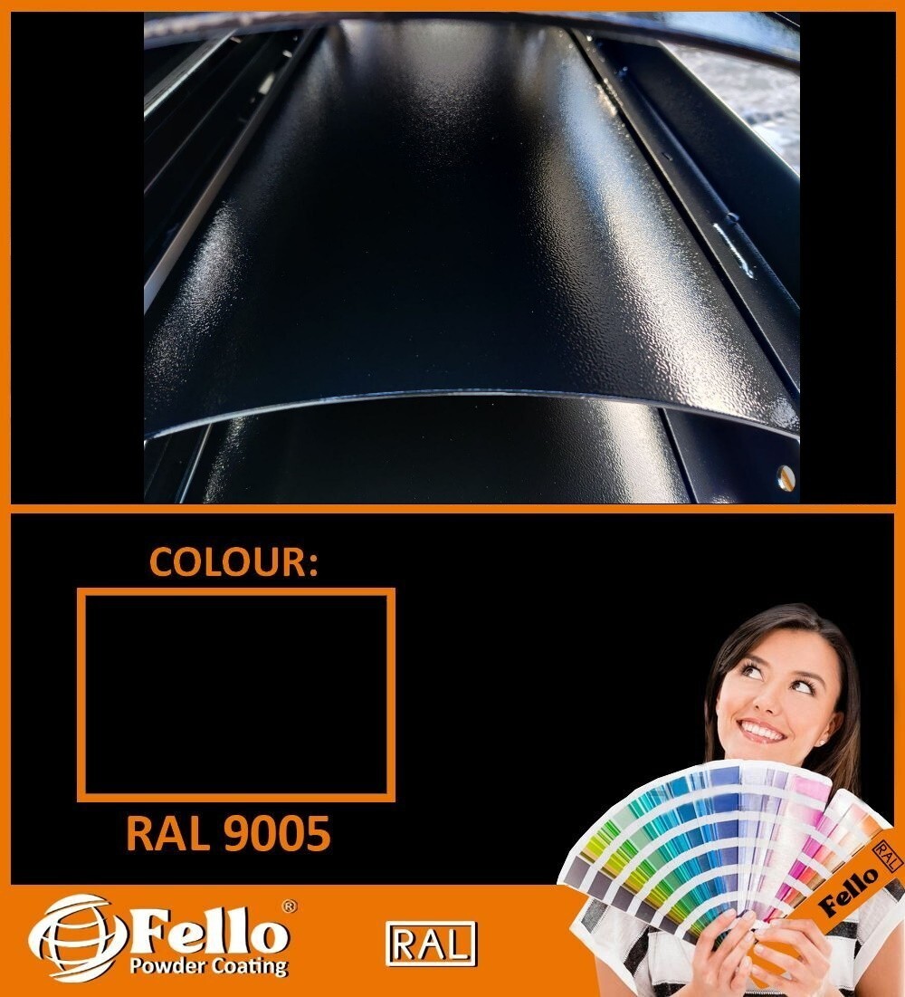 FELLO powder coating – RAL 9005 intense black coarse structure 5KG
