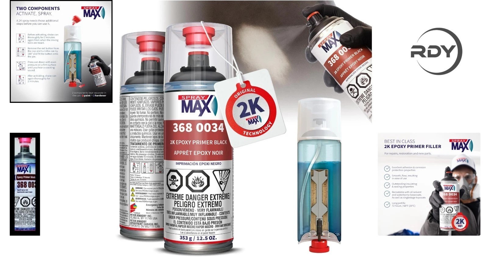2K Epoxy Primer Black Spray Paint – Professional Automotive & Metal Finish