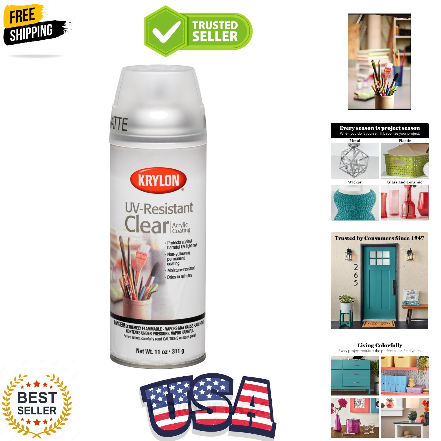 Gallery Series Artist and Clear Coatings Aerosol, 11-Ounce, UV-Resistant Matt…