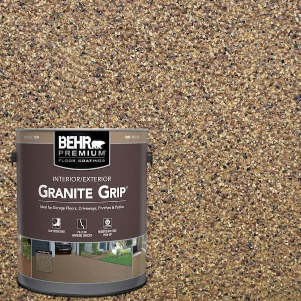 Concrete Floor Coating Granite Grip Garage Driveway Patio Decorative Interior