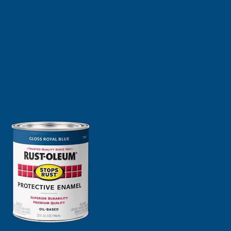Rust-Oleum Gloss Royal Blue 1 qt Stops Rust PROTECTIVE ENAMEL Oil-Based 7727502