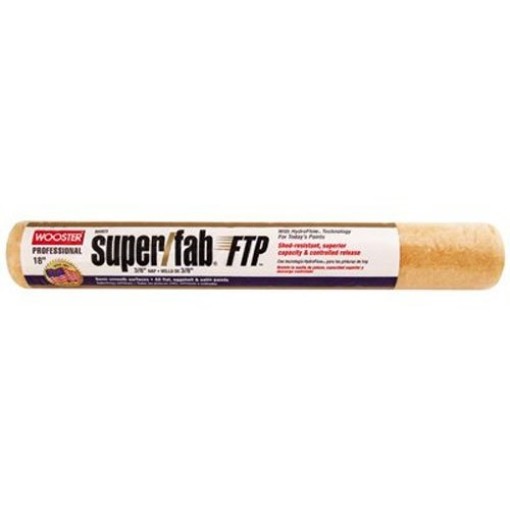Wooster Brush RR923-18 Inch Super Fab FTP Roller Cover, 3/8-Inch Nap