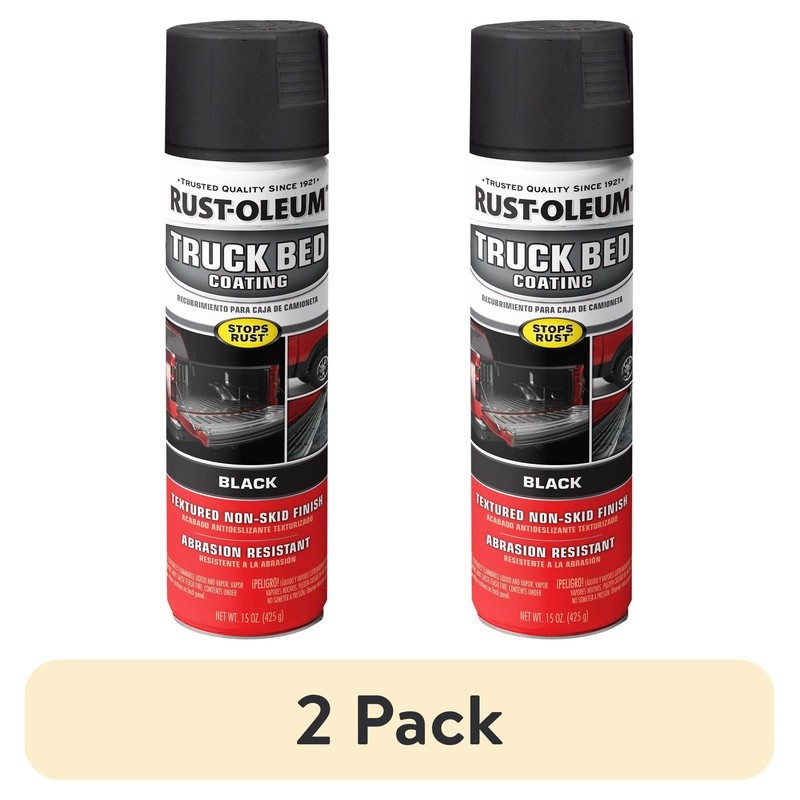 Automotive Truck Bed Coating Spray Paint 2 Pack Durable Non Skid Finish 15 oz US