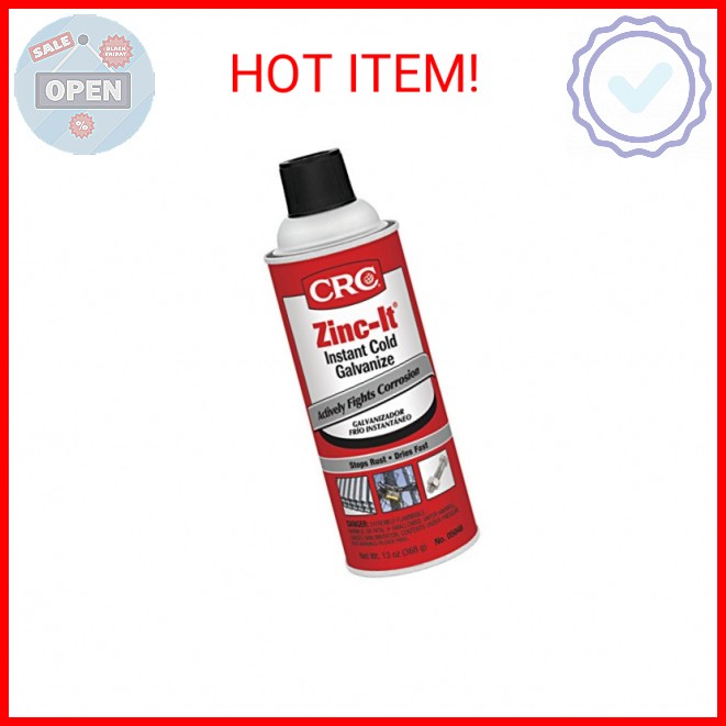 CRC 05048 Zinc-It Instant Cold Galvanize – 13 Wt Oz,Gray