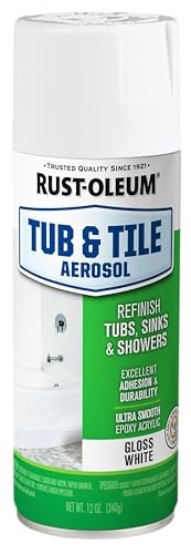 Rust-oleum 280882 Tub & Tile Spray Paint, 12 Oz, Gloss White