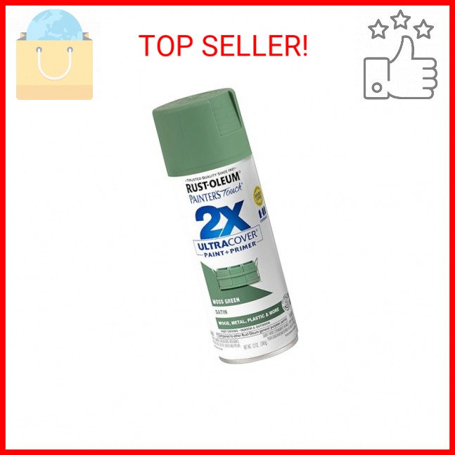 12 oz Satin Moss Green Painter’s Touch 2X Ultra Cover Spray Paint