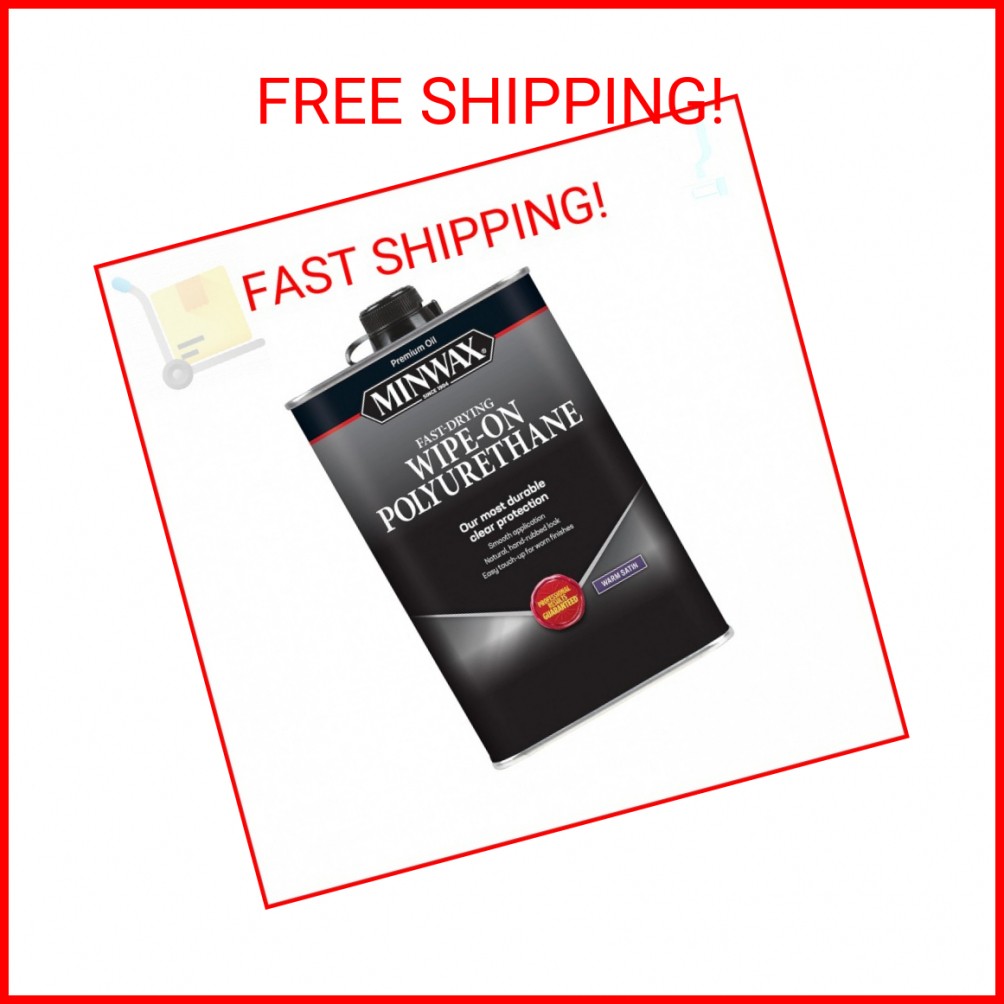 Minwax Oil-Based Wipe-On Polyurethane, 1 Quart, Satin