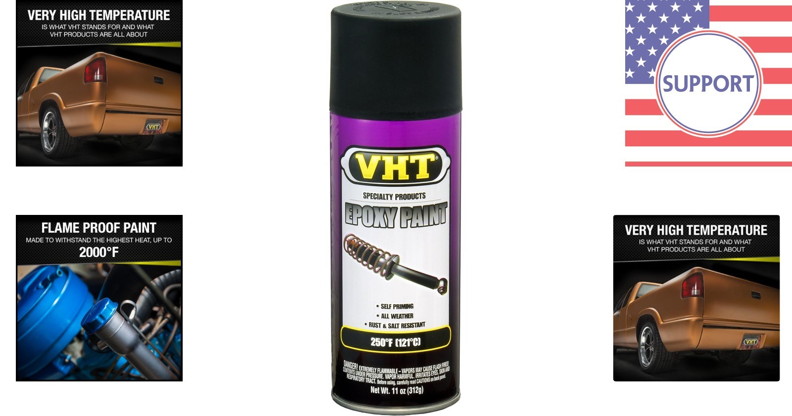 High-Temperature Resistant Satin Black Epoxy Paint – 11 oz. All Weather Use