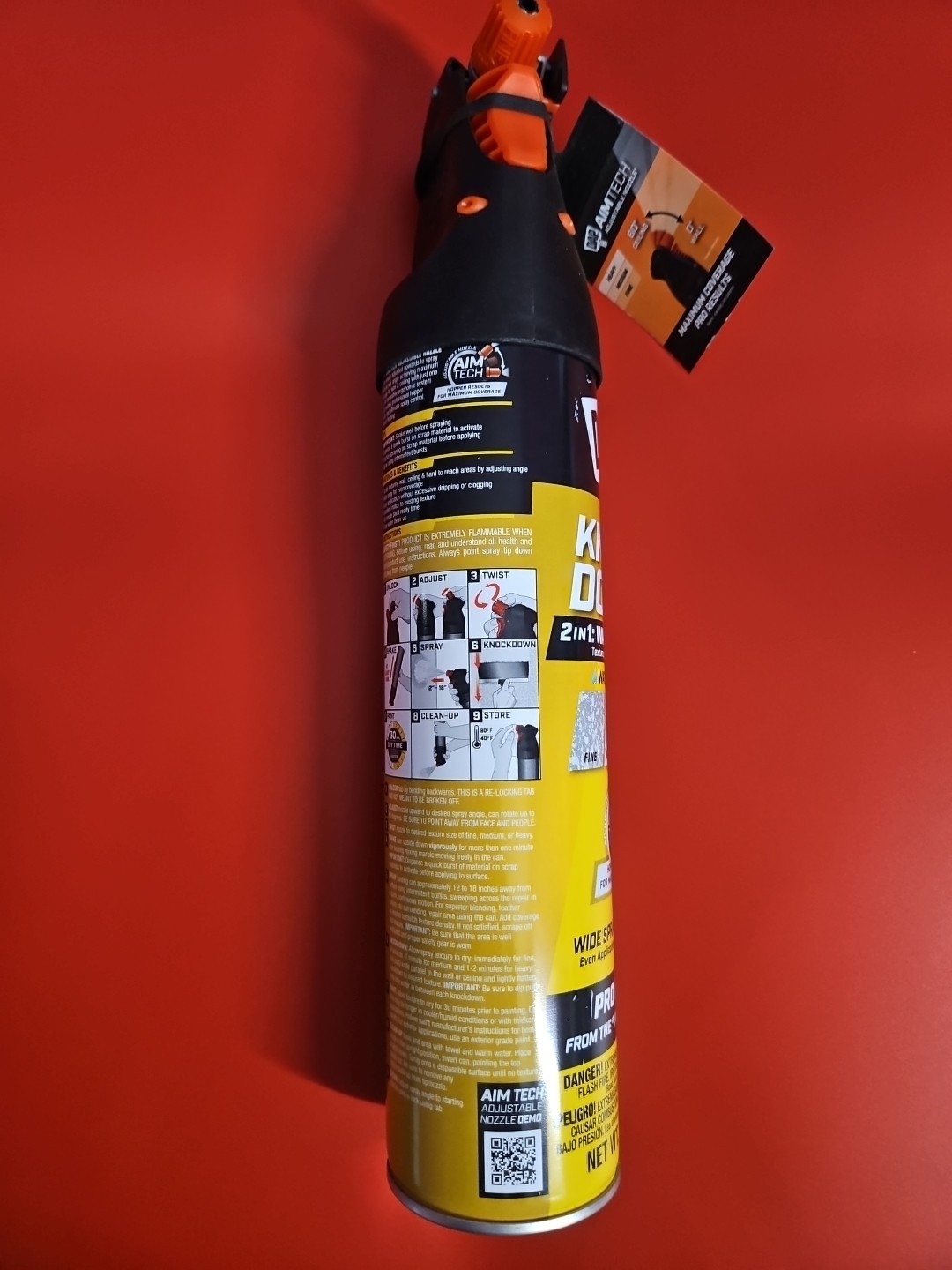 DAP Knockdown Water Based 2 in 1 Wall & Ceiling Texture Wide Spray – 25 Oz – NEW