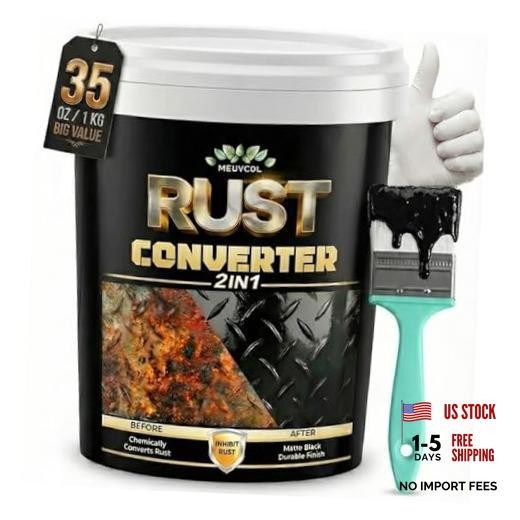 2 in 1 Rust Converter & Metal Primer, 35 oz Black Rust 35 Fl Oz (Pack of 1)
